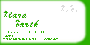 klara harth business card